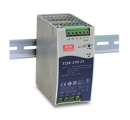 240W Üç Fazlı TDR-240-24 Aktif PFC Dahili Endüstriyel DIN Rayı