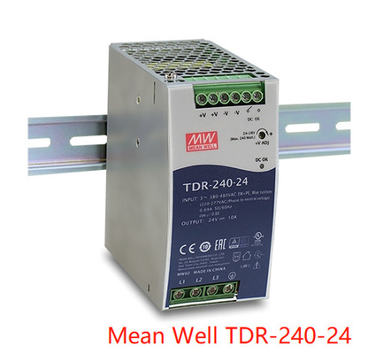 240W Üç Fazlı TDR-240-24 Aktif PFC Dahili Endüstriyel DIN Rayı