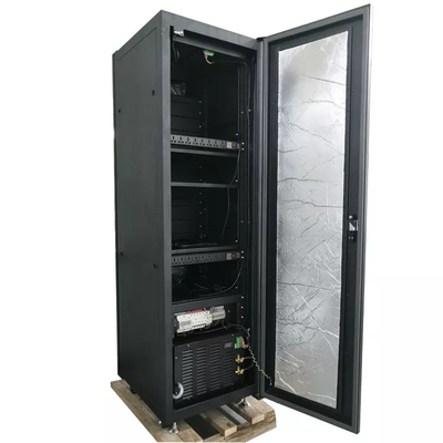 42U 600mm Dış Mekan Sunucusu DC48V Fanlı 19 İnç Raf Tipi Kabinler