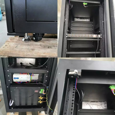 42U 600mm Dış Mekan Sunucusu DC48V Fanlı 19 İnç Raf Tipi Kabinler