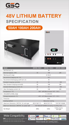 2.5Kwh 50ah Şarj Edilebilir Lifepo4 Güneş Pili Lityum 5000 Kez