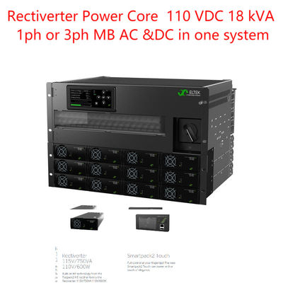 Eltek Rectiverter Power Core 110 VDC 18 kVA 1ph veya 3ph 18Kva AC'ye kadar & 14.4kw 110Vdc Telekom Hibrit Sistemi için