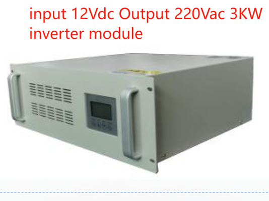 DC AC Inverter 19 inç 4RU Rack Tip Giriş 12Vdc çıkışa 220Vac Özel yapılmış 3kw Inverter Modülü