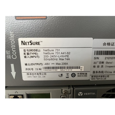 Vertiv 48Vdc gömülü güç sistemi 19 inç Telekom ekipmanları Netsure 731A41 200A anahtar güç kaynağı