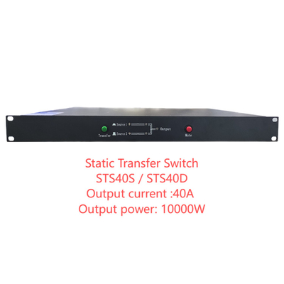 220V Çift Anahtarlı STS Tek Fazlı Relay Statik Transfer Anahtarı STS45S STS45D 45A'nın Akım Aralığı ile Çift Kanallı AC Gücü İçin