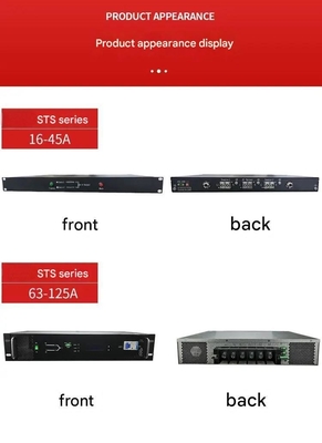 220V Çıkış STS Çift Giriş Statik Transfer Değiştiricisi Tek Fazlı 16A / 25A / 32A / 40A / 45A