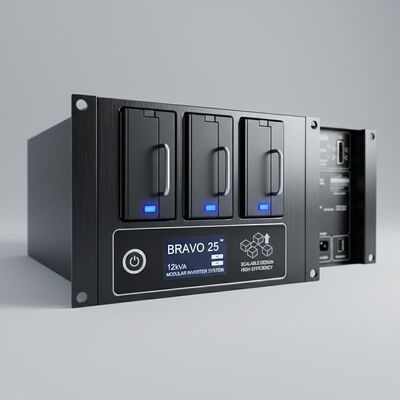Kritik güç ihtiyaçları için ölçeklenebilir tasarım ve yüksek verimlilik ile BRAVO 25 12kVA Modüler Inverter Sistemi