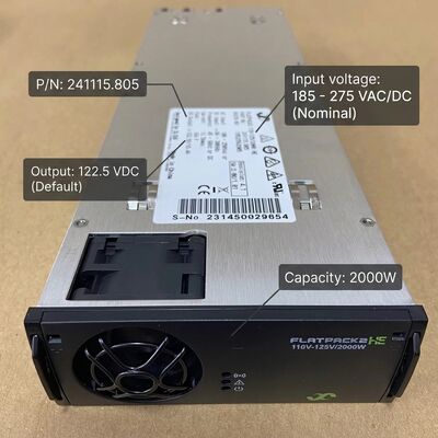Eltek Flatpack2 110V 2000 HE Redresör Modülü P/N: 241115.805 Yüksek Verimli DC Güç Dağıtım Şebekeleri için Trafo Merkezleri