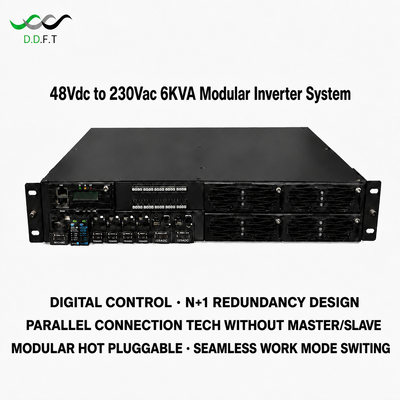 48VDC - 220Vac Modüler İnvertör Sistemi N+1 Paralel Yedekleme 0ms Sorunsuz Transfer 3KVA Raf Montajlı Telekom Gücü