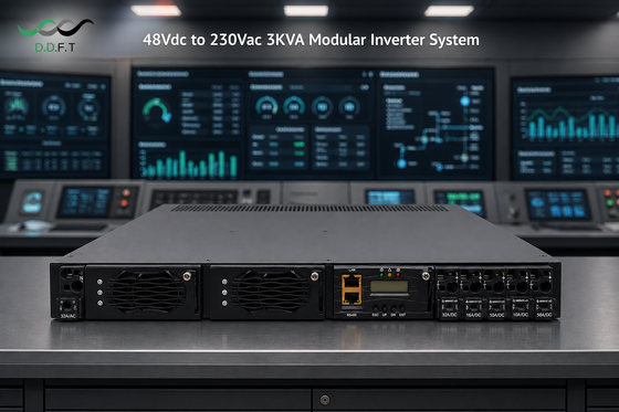 Yüksek Güvenilirliğe Sahip 6KVA Modüler İnvertör Sistemi - Telekomünikasyon için 48Vdc ila 220Vac Saf Sinüs Dalgası