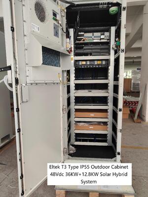 Eltek T3 Dış Mekan Kabini 48Vdc 36KW 12.8kw Solar Kapasiteli Flatpack2 48/3000HE Flatpack2 48/3200HE