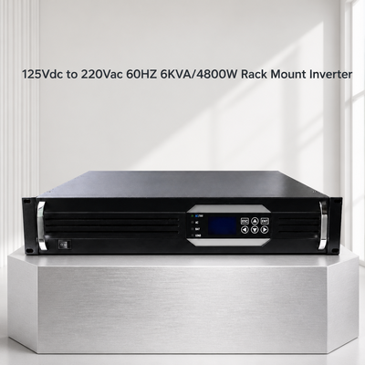19 İnç 2U Raf İnvertörü 6KVA 4800W Saf Sinüs Dalga 125VDC - 220VAC Şebekeden Bağımsız Uygulamalar İçin