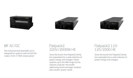 Eltek Flatpack2 IBB Sistemi Endüstriyel DC Güç Sistemi, 16 kW DC Çıkışlı, IP21 Korumalı ve 300 ADC Maksimum Akımlı