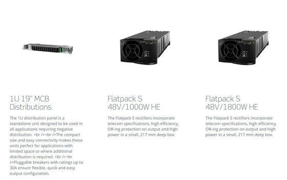 Kompakt HE Eltek Flatpack S 1U Güç Sistemleri 3KW 5.4KW 230VAC Tek Fazlı